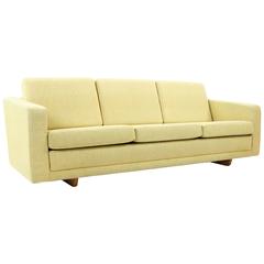 Vintage Børge Mogensen Danish Modern Teak and Wool Sofa