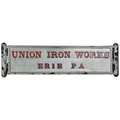 Cast Iron Wall Plaque Sign 4