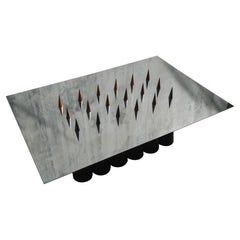 Splinter In The Coffee Table in Chechen Wood & Steel by Alina Rotzinger
