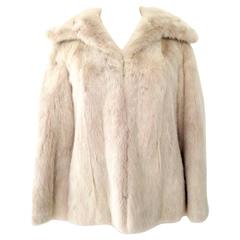 Vintage 1970s Emilio Gucci Winter White Mink Fur Jacket