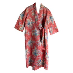 Vintage Hand Stitched Quilted Satin House Coat/Dressing Gown/Robe, 1930s
