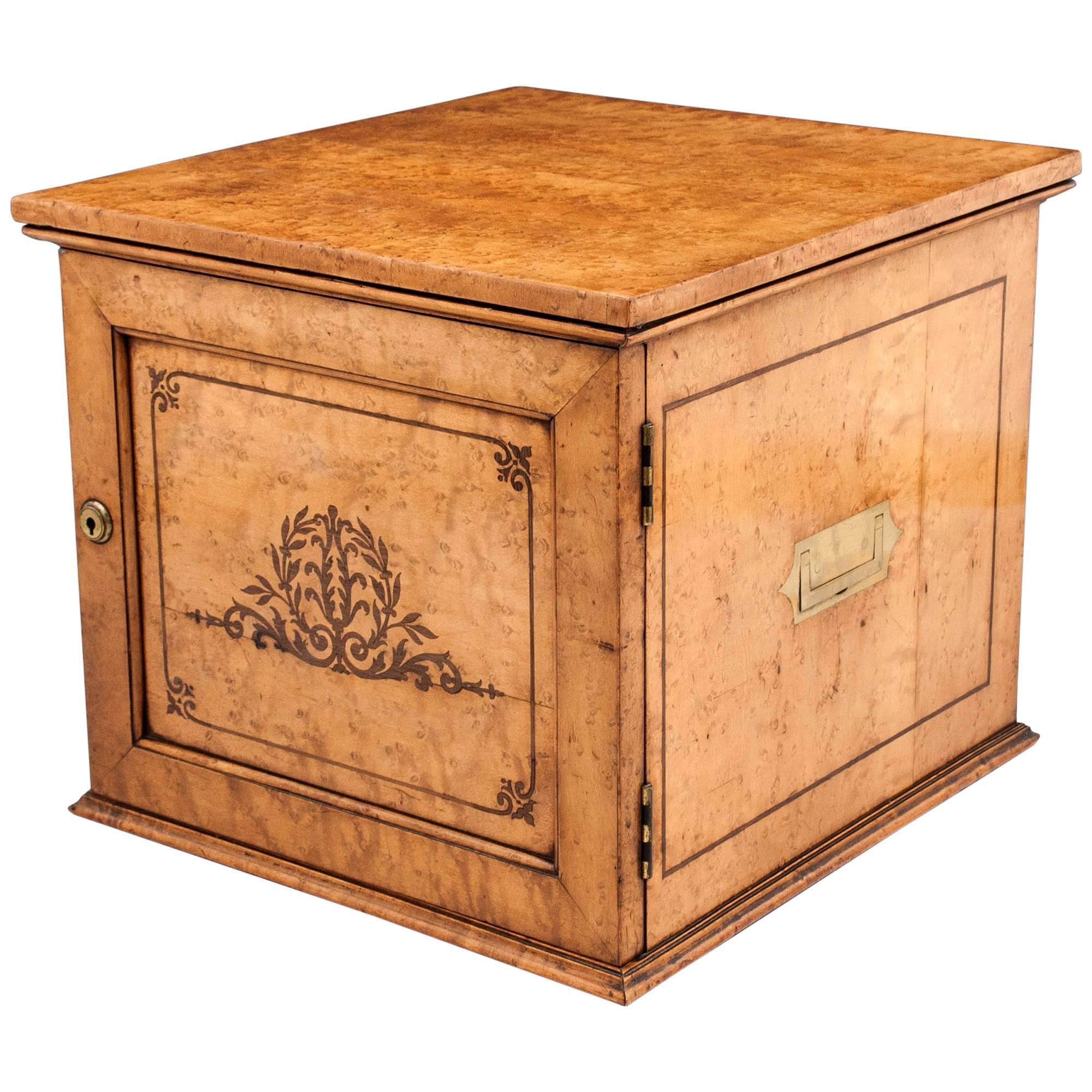 Birdseye Maple Cigar Cabinet