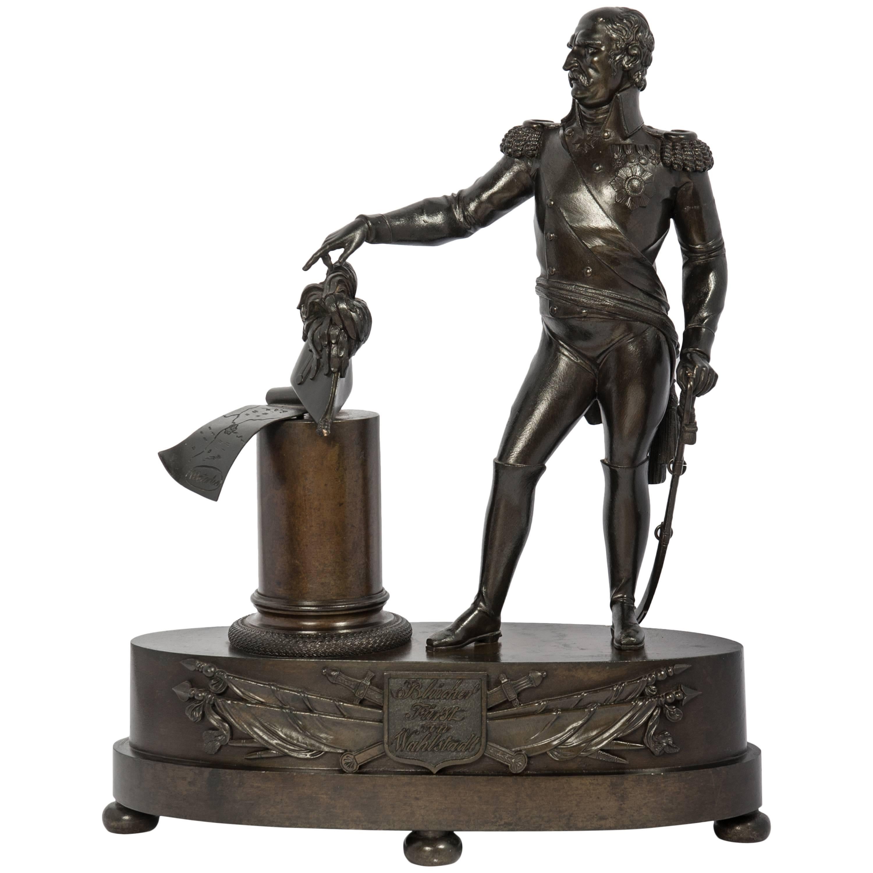 Unusual Bronze Sculpture from Blücher Fürst von Wahlstatt, circa 1810 For Sale
