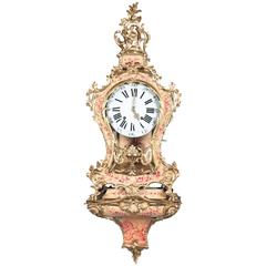 Antique Very Attractive So Called "Vernis Martin" Swiss Console Clock, circa 1760