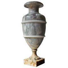 Very Fine and Large Italian Neoclassical Carved Brèche Violette Marble Vase