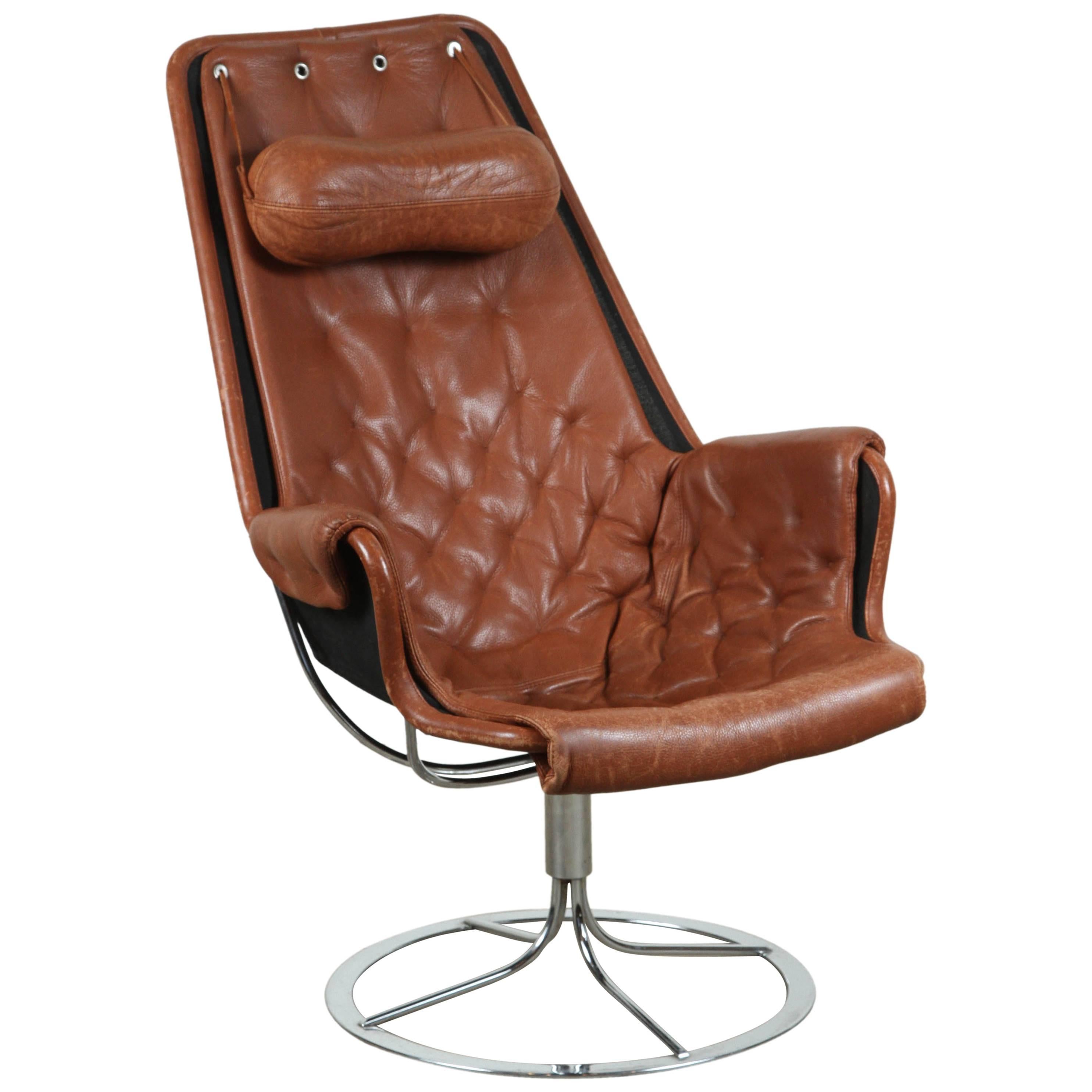 Leather Jetson Chair by Bruno Mathsson for DUX