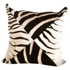 Zebra Hide Patchwork Pillow