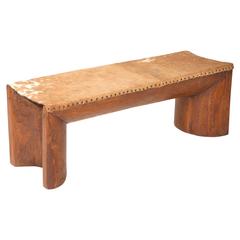 Rare Bench in Pequi Wood and Natural cowhide by Zanine Caldas , Circa 1962 8