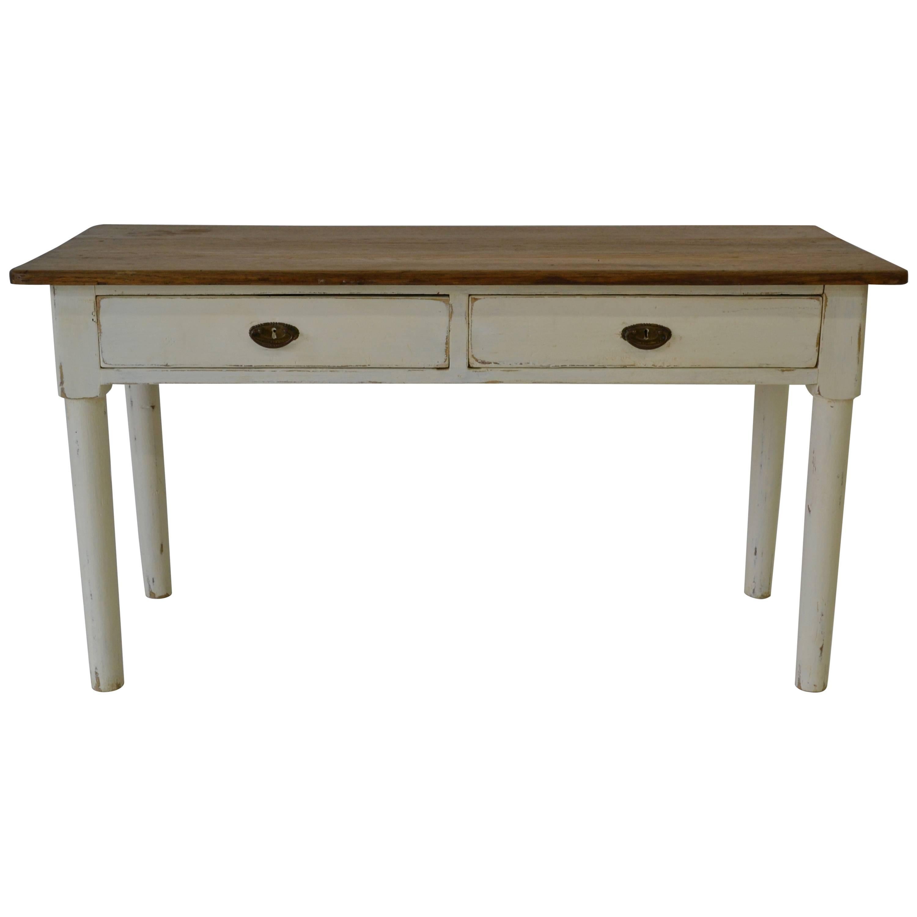 Pine and Oak Side Table