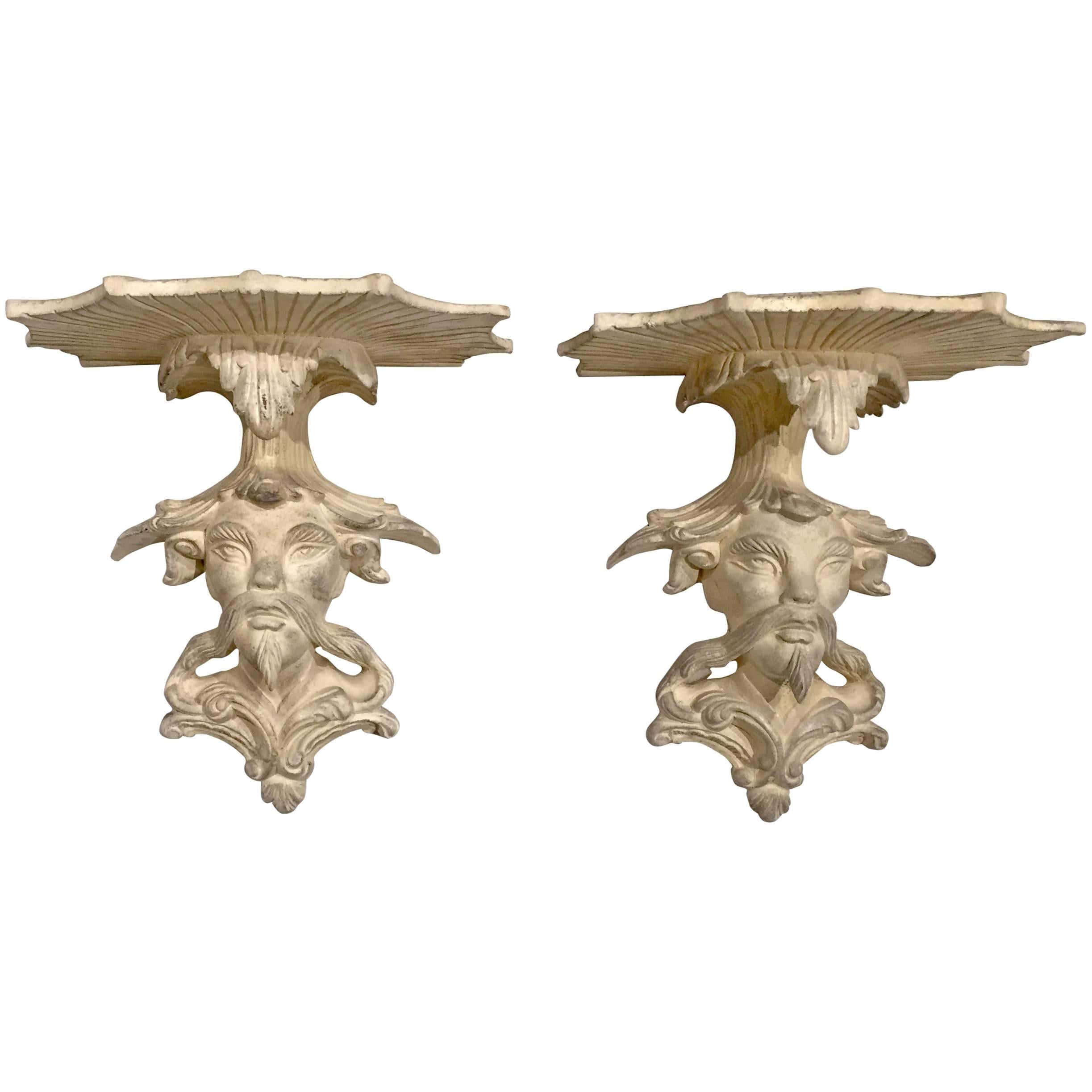 Pair of Chinoiserie Wall Brackets