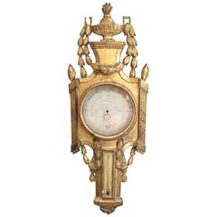 Louis XVI Style Barometer, in Giltwood