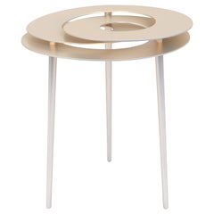 Rollercoaster Small Table, Stainless Steel with Titanium Gold Color Finish