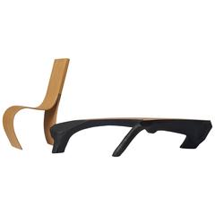 Kaspar Hamacher Large Bench in Black and White