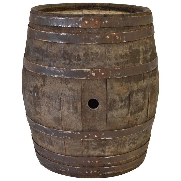 Vintage Oak Wine Barrel at 1stdibs