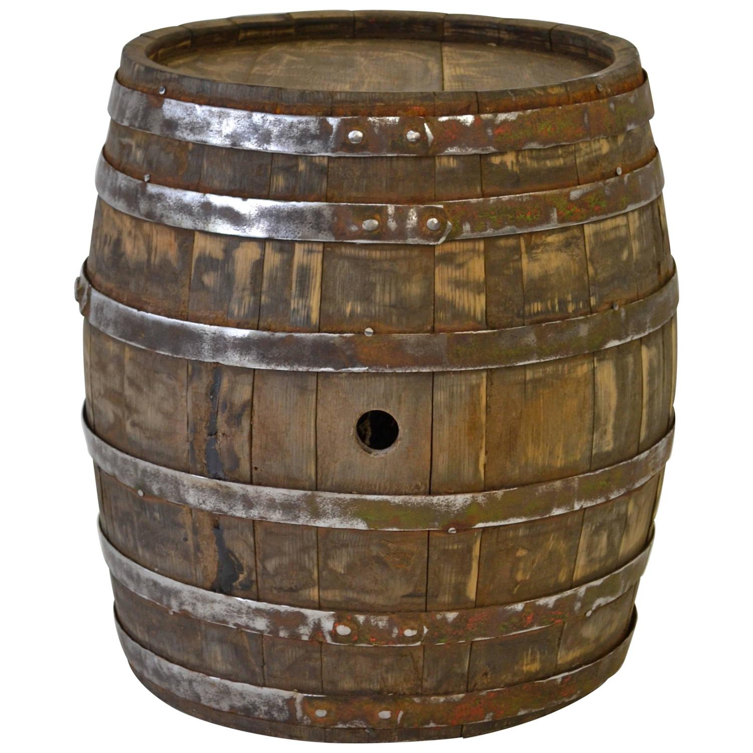 Vintage Oak Wine Barrel at 1stdibs