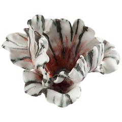 Unique Glazed Porcelain Tulip by Matthew Solomon