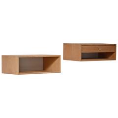 Kai Kristiansen Pair of Oak Nightstands, Denmark, 1960s