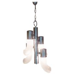 'Pulegoso' Pendant Chandelier by Aldo Nason for Mazzega, Murano, Italy, 1960s 8