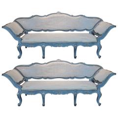 Pair of Early 19th Century Rococo Venetian Couches