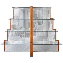 Antique Mirrored Art Deco Display Units