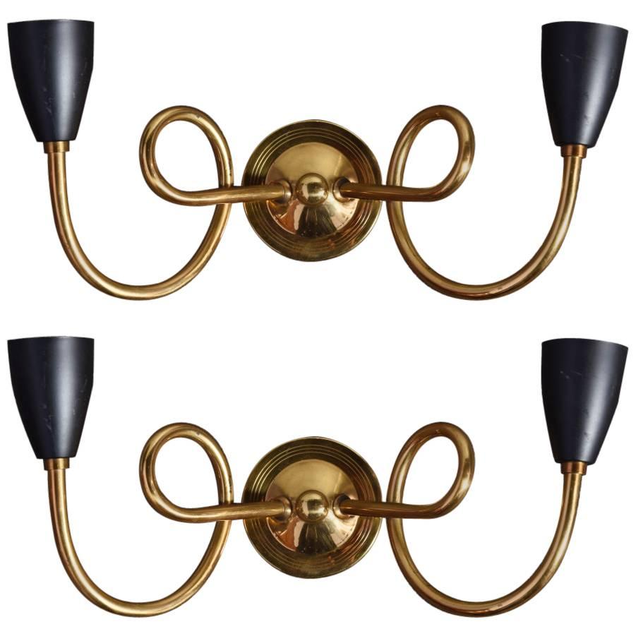 Pair of 1950s Sconces For Sale