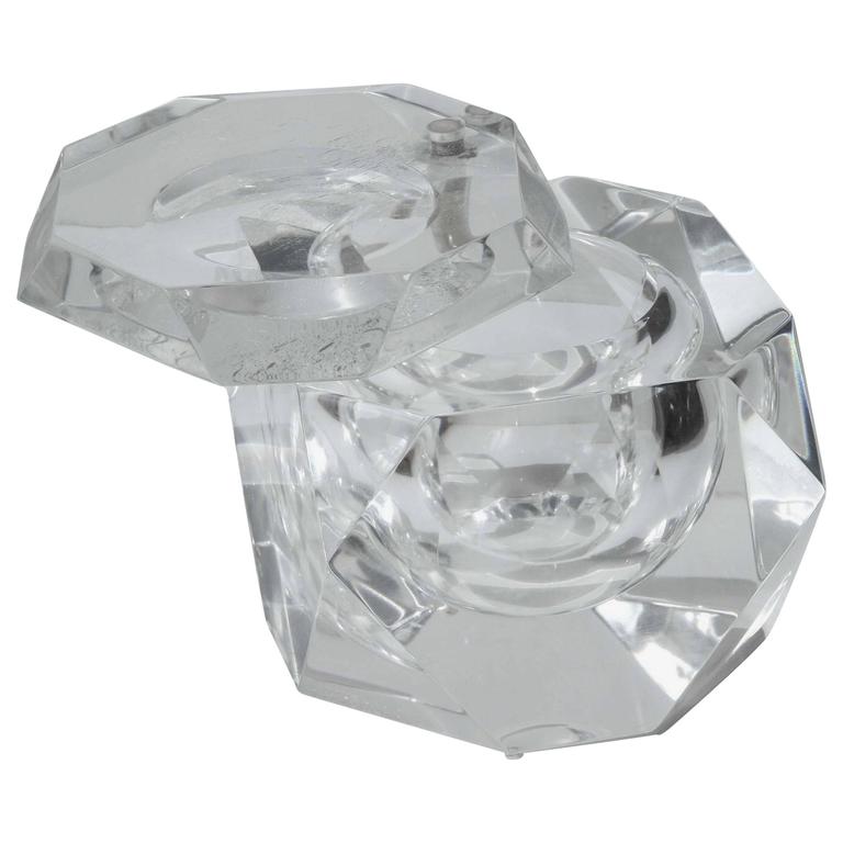 Acrylic Ice Bucket / Candy Dish, circa 1960 at 1stDibs