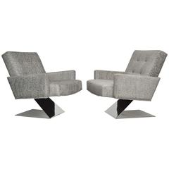 Milo Baughman Cantilever Lounge Chairs