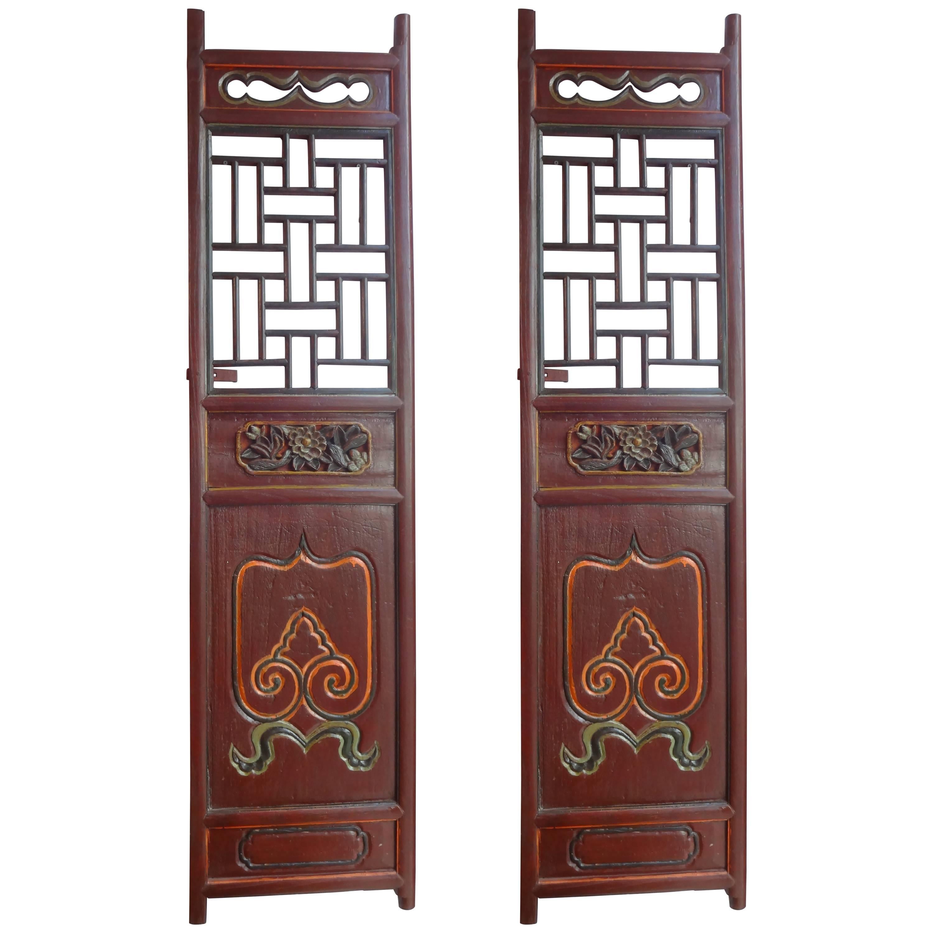 Pair of Chinese Screen Doors