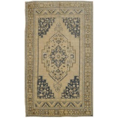 Vintage Large Gallery Size Hand-Knotted Turkish Rug