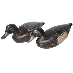 Antique Pair of Rare Signed H. Bradford Original Painted Decoys