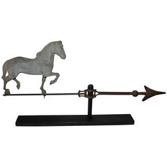 Antique 19th Century Weather Vane of Horse and Arrow