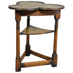 Antique English Oak Cricket Table