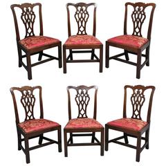 Set of Six George III Mahogany Dining Chairs