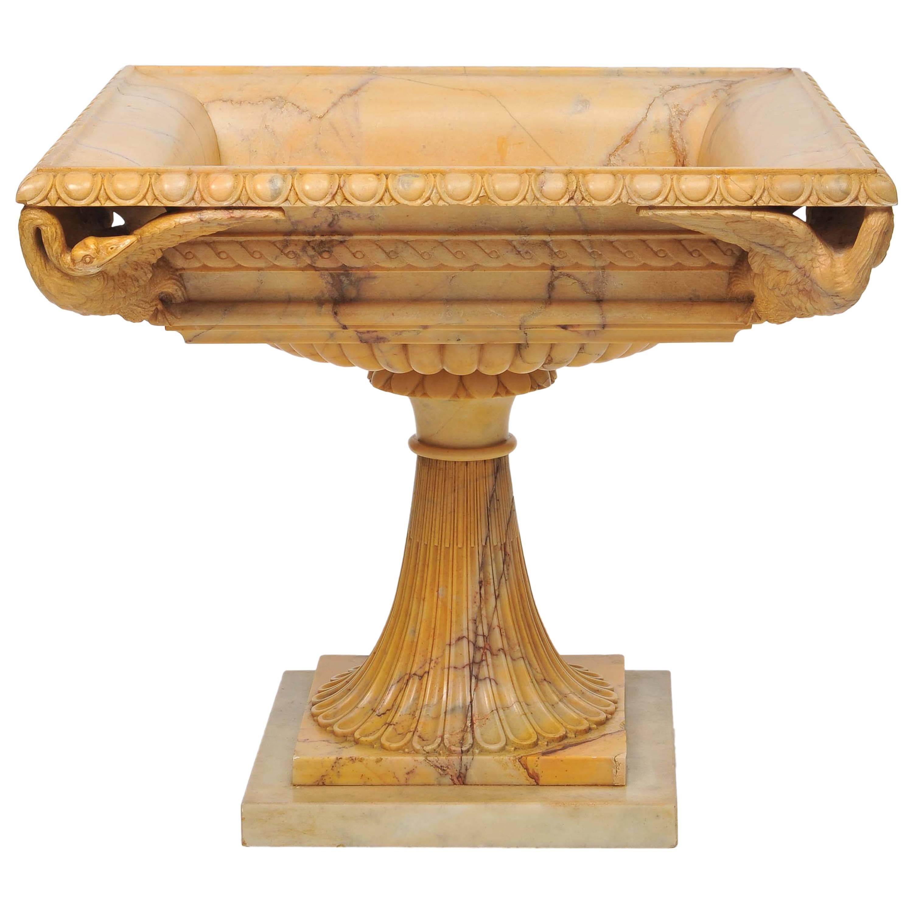 Early 19th Century Grand Tour Tazza in Giallo Antico Marble