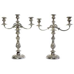 Pair of Silver Plate Candelabra from Birmingham England