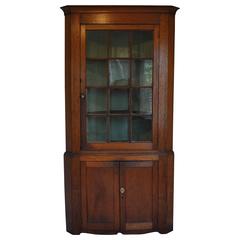 19th Century New England Corner Cabinet