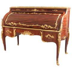 Antique Late 19th Century, Gilt Bronze-Mounted 'Bureau a Cylindre' by François Linke