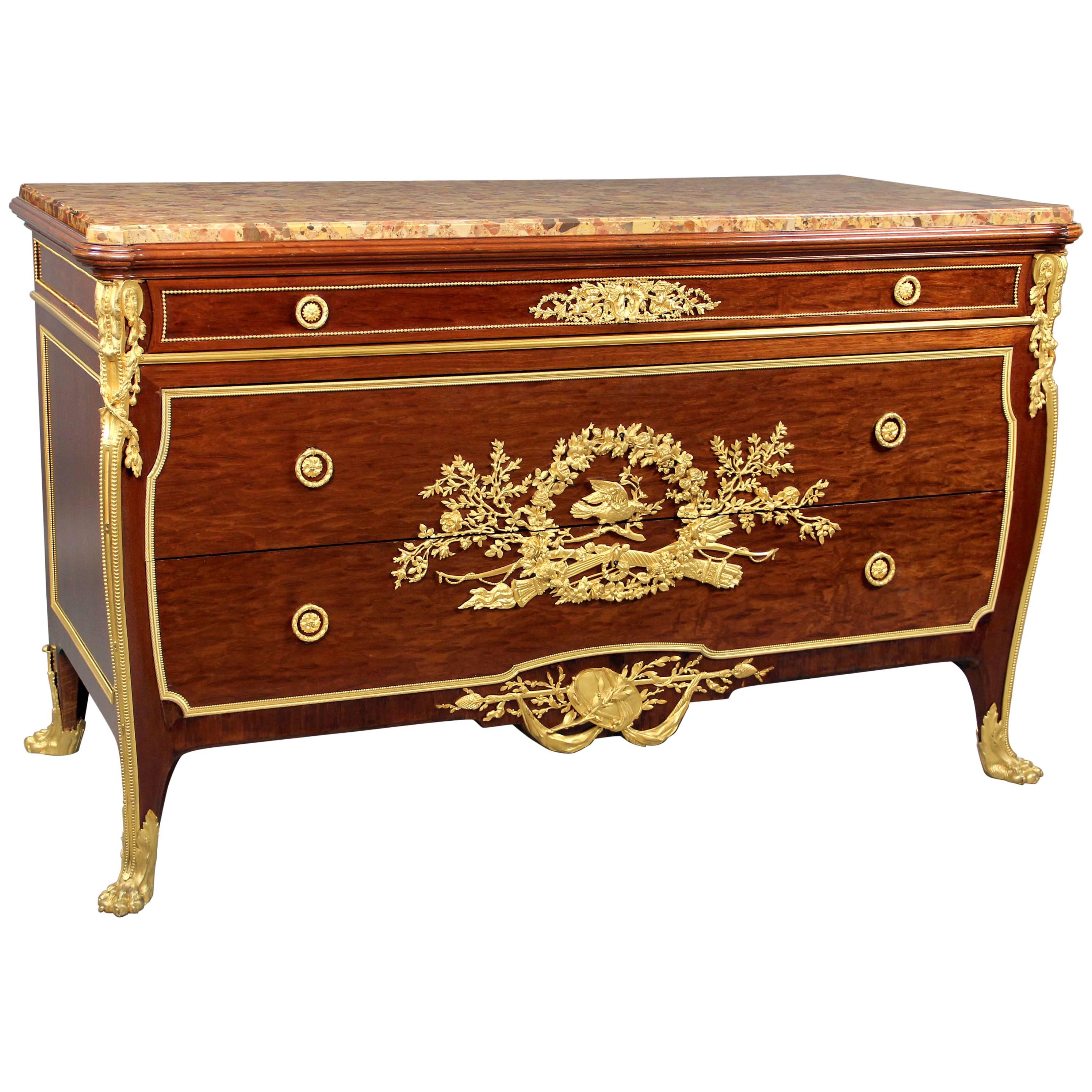 A Fantastic Late 19th Century Gilt Bronze Mounted Commode By François Linke