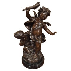Cast Bronze Statue of Eros, Signed A. Moreau