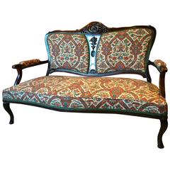 Antique Three-Piece Suite Settee, Pair of Armchairs 19th Century, Edwardian