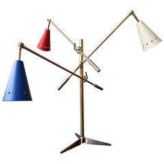 Italian Mid-Century Style "Triennale" Brass Table Lamp