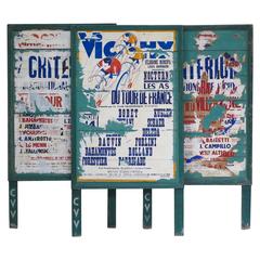 Retro Set of Three Advertisement Panels for the Tour De France, circa 1950s-1960s