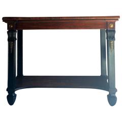 French Empire Style Console Hall Table 19th Century Victorian Mahogany French Empire Style Console Hall Table 19th Century Victorian Mahogany