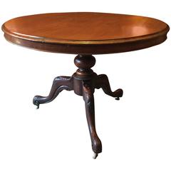 Antique Victorian Tilt-Top Table Mahogany Dining 19th Century Breakfast Table