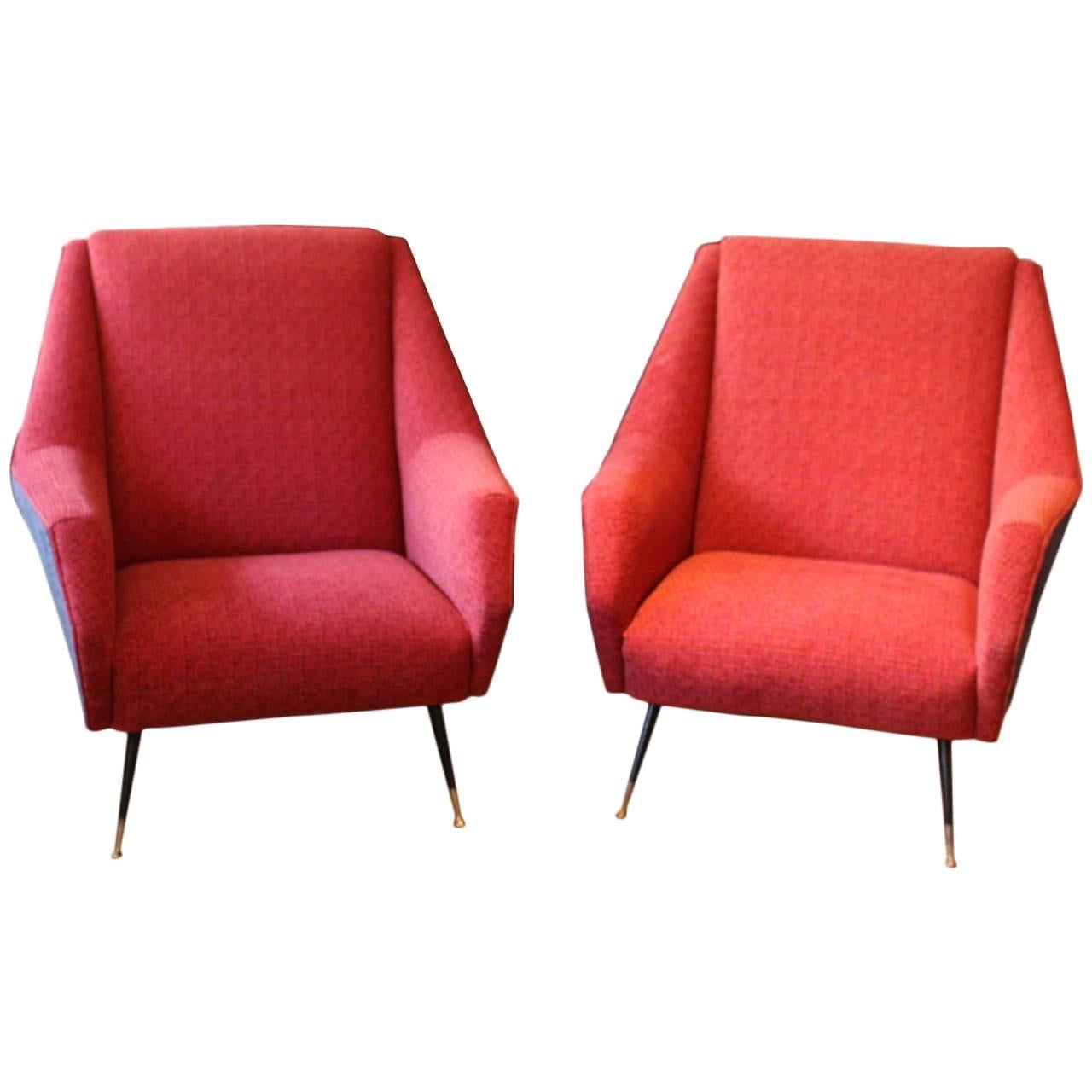 Pair of 1950s Italian Armchairs