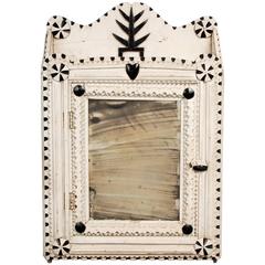 Painted Tramp Art Cabinet with Heart and Tree