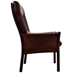 Göte Möbler 1970s Leather Lounge Chair