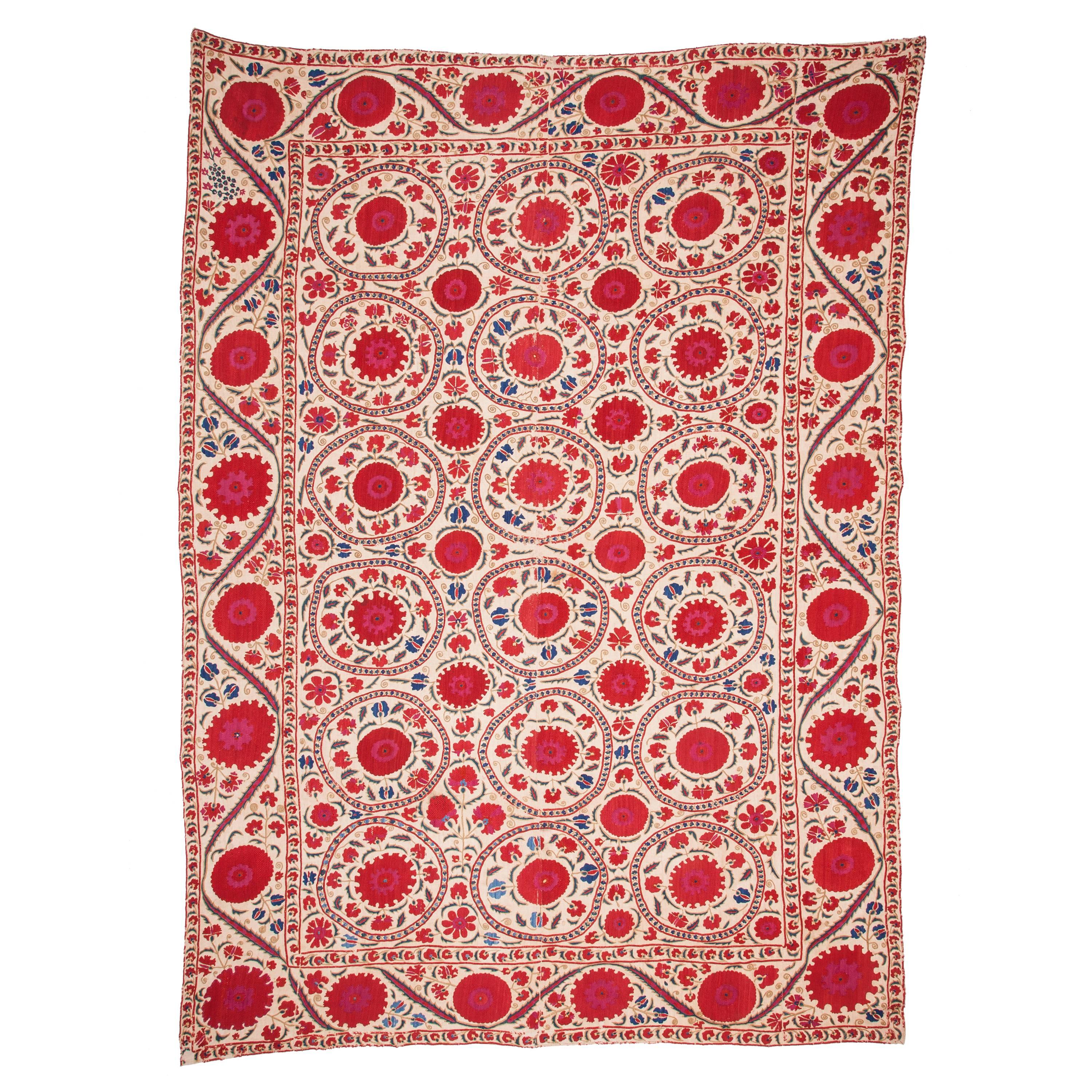 19th Century Bukhara Suzani from Uzbekistan