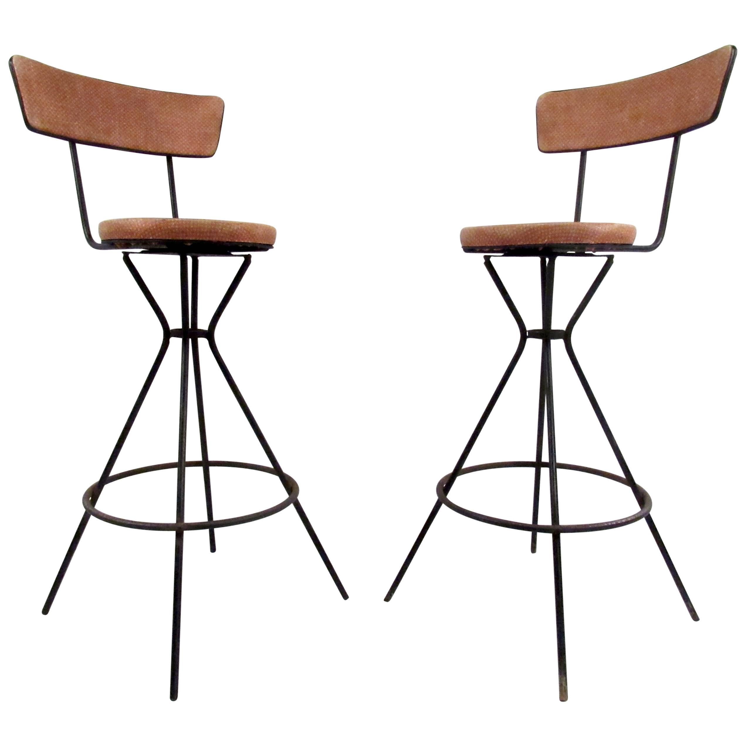 Set of Three Vintage Modern Barstools