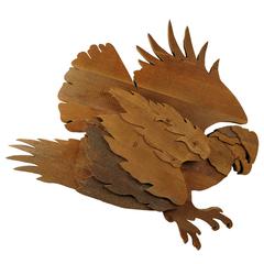 Eagle Wood Sculpture by Michelangeli, Italy